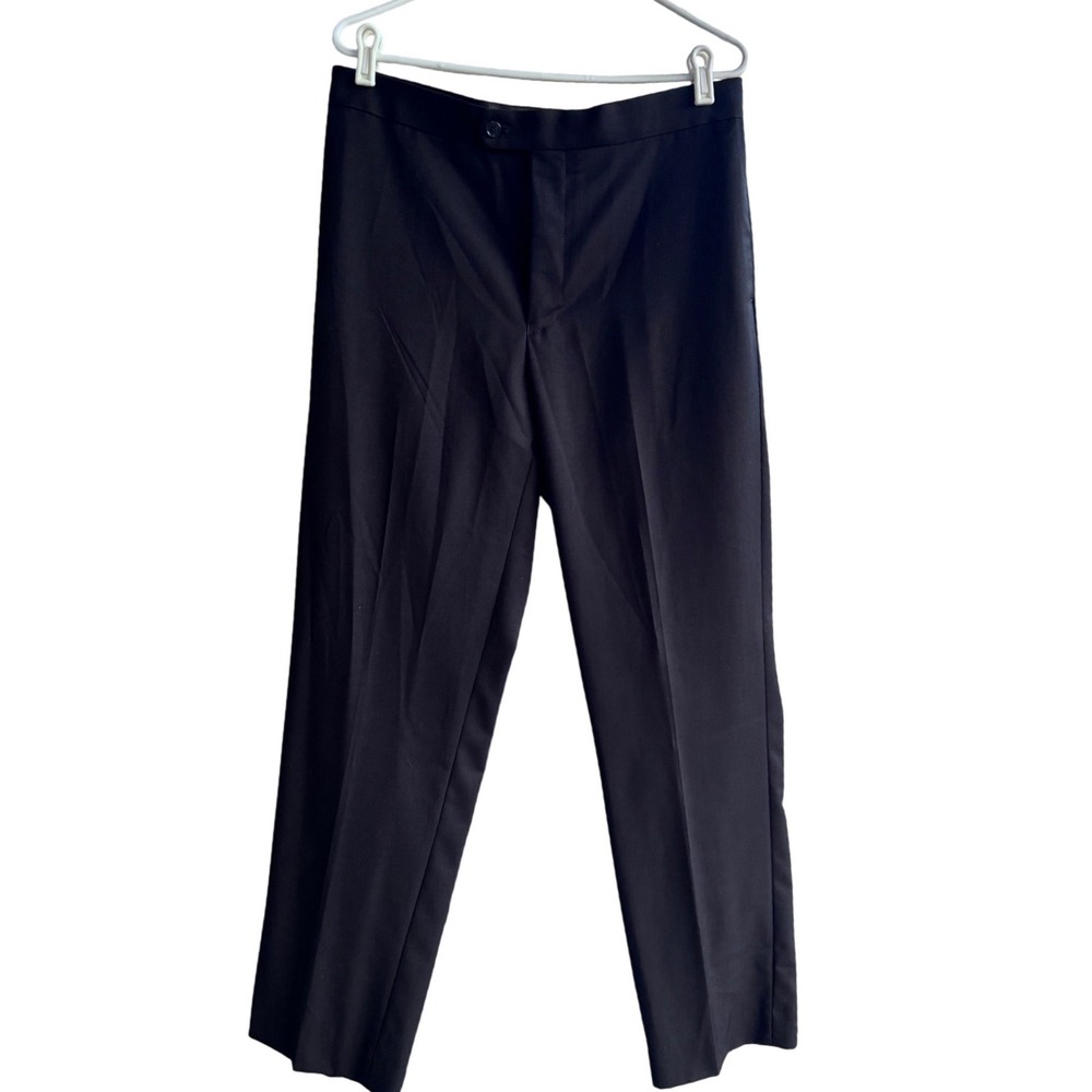 Berragamo Mens Size 36R Black Madison-Tux Dress Pants Formal Business Slacks